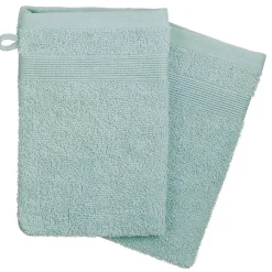 Eden Lot de 2 gants de toilette 15 x 21 cm Couleur moderne bleu glacier* Gant De Toilette