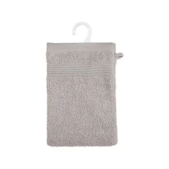 Atmosphera Créateur D'Intérieur Lot de 2 gants de toilette - coton 450 gr/m² - gris taupe 15x21 cm - Atmosphera* Gant De Toilette