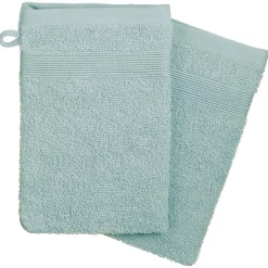 Atmosphera Créateur D'Intérieur Lot de 2 gants de toilette - coton 450 gr/m² - bleu givre 15x21 cm - Atmosphera* Gant De Toilette