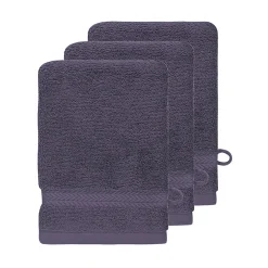 Sensei Maison Lot de 3 gants de toilette 550 g/m² Myrtille 16x22 cm LUXURY* Gant De Toilette