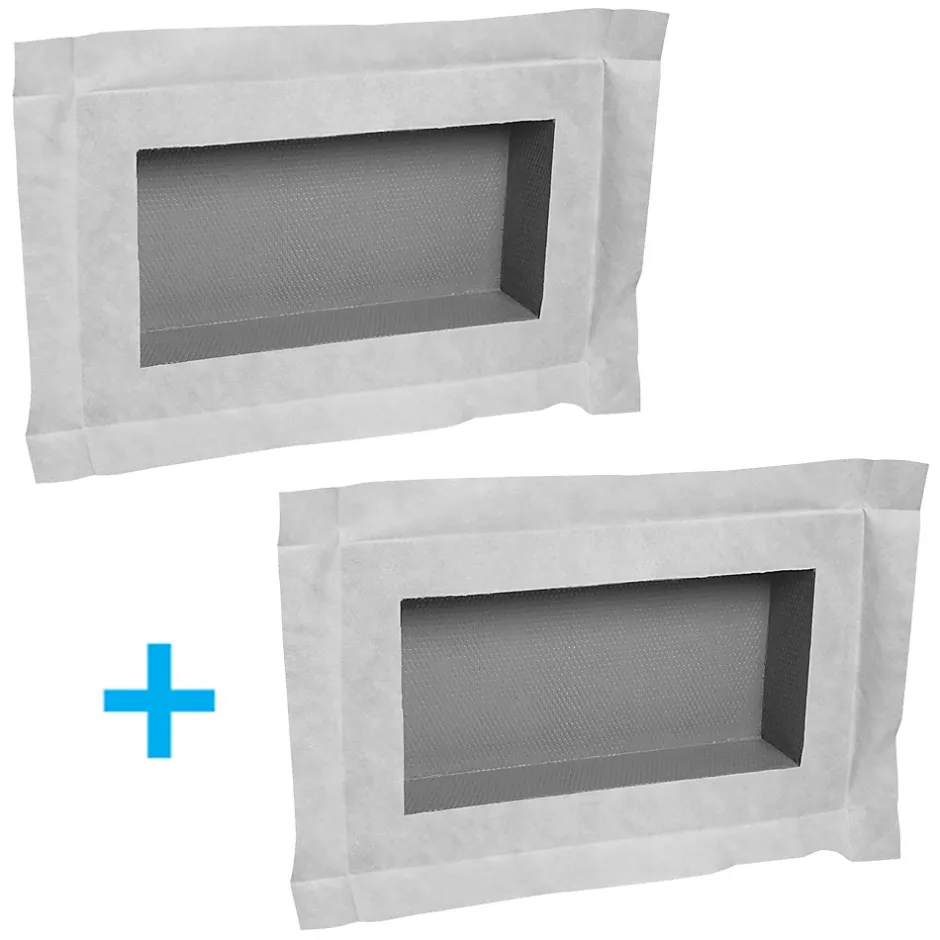 U-tile Lot de 2 niches de douche à carreler - formats intérieurs 40 x 20 cm - 9 cm de profondeur* Niche De Salle De Bains