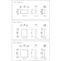 U-tile Lot de 2 niches de douche à carreler - formats intérieurs 40 x 20 cm - 9 cm de profondeur* Niche De Salle De Bains