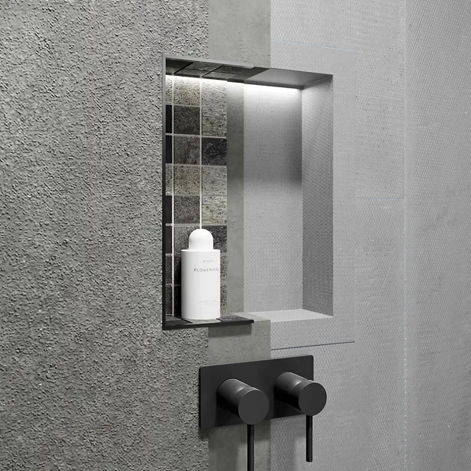 U-tile Lot de 2 niches de douche à carreler - formats intérieurs 40 x 20 cm - 9 cm de profondeur* Niche De Salle De Bains