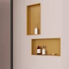Italbox Lot de 2 Niches de Douche Or Satiné - 30x60 cm - Rangement Mural Salle de Bain - NOOK* Niche De Salle De Bains