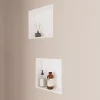 Italbox Lot de 2 Niches de Douche Blanc Satiné - 30x30 cm - Rangement Mural Salle de Bain - NOOK