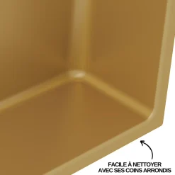 Italbox Lot de 2 Niches de Douche Or Satiné - 30x30 cm et 30x60 cm - Rangement Mural Salle de Bain - NOOK