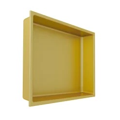 Italbox Lot de 2 Niches de Douche Or Satiné - 30x30 cm et 30x60 cm - Rangement Mural Salle de Bain - NOOK
