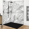 99Deco Lot de 2 panneaux de douche en aluminium (90x220 & 120x220 cm) + profilés noir - Lamnar - Noir* Panneau Mural De Salle De Bains