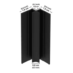 99Deco Lot de 2 panneaux de douche en aluminium (90x220 & 120x220 cm) + profilés noir - Lamnar - Noir* Panneau Mural De Salle De Bains