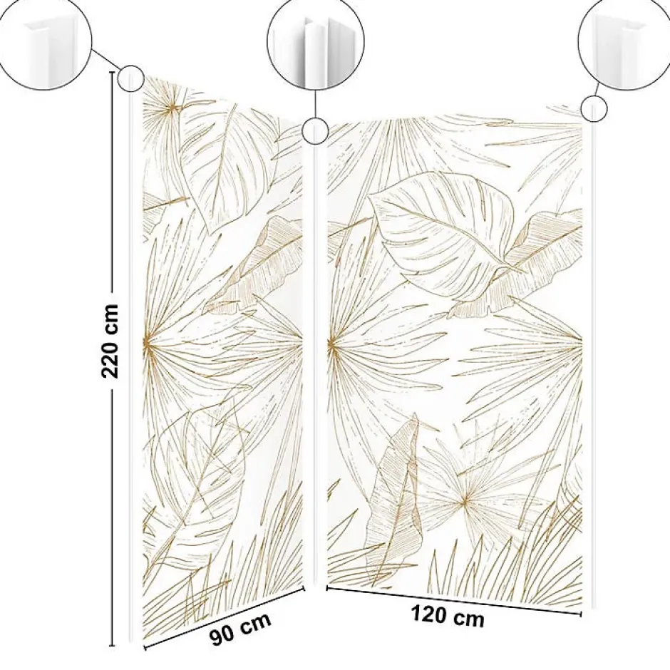 99Deco Lot de 2 panneaux de douche en PVC (90x220 & 120x220 cm) + profilés blanc - Lamnar Kola* Panneau Mural De Salle De Bains