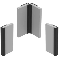 99Deco Lot de 2 panneaux de douche en PVC (90x220 & 120x220 cm) + profilés noir - effet bois - Japandi - Marron et noir