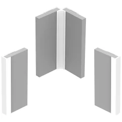 99Deco Lot de 2 panneaux de douche en aluminium (90x220 & 120x220 cm) + profilés blanc - Sotma - Blanc et doré