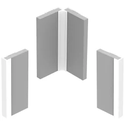 99Deco Lot de 2 panneaux de douche en aluminium (90x220 & 120x220 cm) + profilés blanc - Flowers in Rain - Multicolore
