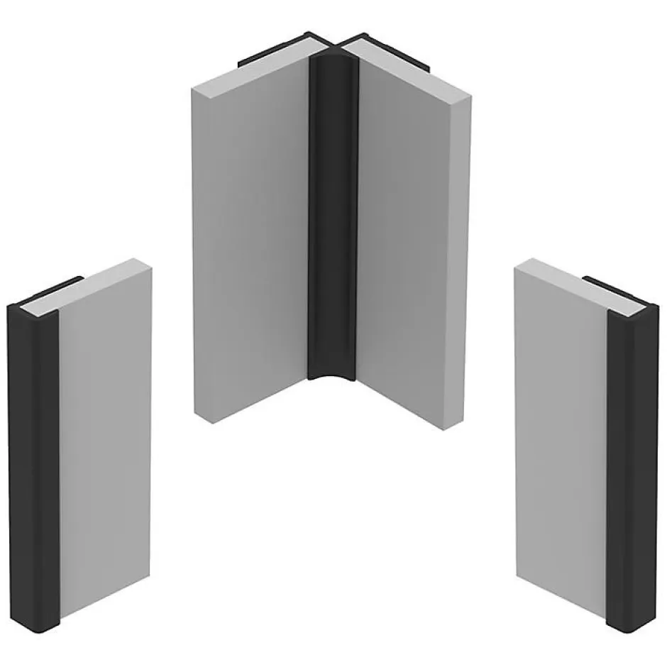 99Deco Lot de 2 panneaux de douche en aluminium (90x220 & 120x220 cm) + profilés noir - Wabi Sabi - Marron et nor