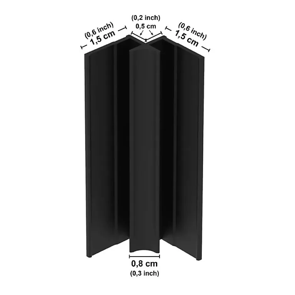 99Deco Lot de 2 panneaux de douche en aluminium (90x220 & 120x220 cm) + profilés noir - Wabi Sabi - Marron et nor