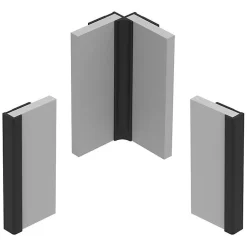 99Deco Lot de 2 panneaux de douche en PVC (90x220 & 120x220 cm) + profilés noir - Lamnar - Noir