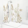 99Deco Lot de 2 panneaux de douche en aluminium (90x220 & 120x220 cm) + profilés blanc - Vegetalist - Marron