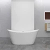 AICA Sanitaire Lot de 2 panneaux muraux de douche Blanc en aluminium avec 1 profilés, L40xL100xH210 cm ,protection murale,antimoisissure