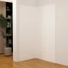 AICA Sanitaire Lot de 2 panneaux muraux de douche blanc mural aluminium avec 3 profiles - L.100 x L.120 x H.210 cm - Étanche,facile à nettoyer