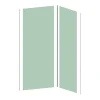 Vente-unique Lot de 2 panneaux muraux de douche vert clair en aluminium avec profilés - L90 x L120 x H210 cm - ITZIAR* Panneau Mural De Salle De Bains