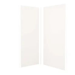 AICA Sanitaire Lot de 2 panneaux muraux de douche blanc mural aluminium avec 3 profiles - L.100 x L.100 x H.210 cm - Étanche,facile à nettoyer