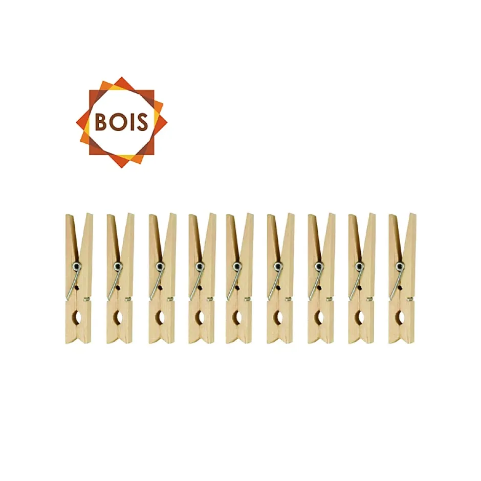 MSV Lot de 24 pinces à linge Bois