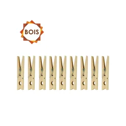 MSV Lot de 36 Pinces à linge Bois