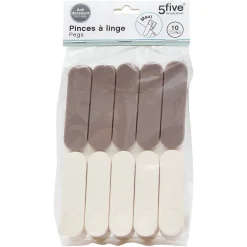5Five Lot de 10 pinces à linge - Multicolore-