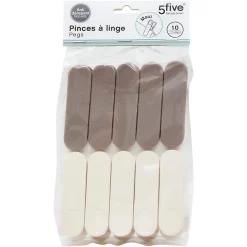 5Five Lot de 10 pinces à linge - Multicolore-