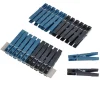 Paris Prix Lot de 24 Pinces à Linge "Bicolore" 7cm Anthracite & Bleu Paon