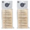 Lot de 48 pinces à linge en bois