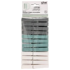 5Five Lot de 24 pinces à linge Sinai - Multicolore-