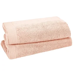 Sensei Maison Lot de 2 serviettes de toilette 500 g/m² Poudre 50x90 cm STUDIO