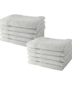 Todays Tools Lot de 10 serviettes de Toilette TODAY 50x90 cm 100% Coton - Craie