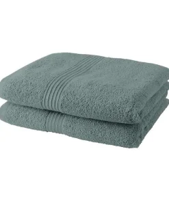 Todays Tools Lot de 2 serviettes de toilette TODAY 50x90 cm 100% Coton - Celadon
