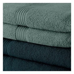 Todays Tools Lot de 10 serviettes de Toilette TODAY 50x90 cm 100% Coton - 5 paon + 5 celadon