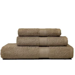 Kiamami Valentina Lot De 3 Serviettes De Toilette Coordonnées En Coton Éponge De Couleur Noisette, De Tailles Différentes* Serviette De Bain