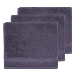 Sensei Maison Lot de 3 serviettes invité 550 g/m² Myrtille 30x50 cm LUXURY* Serviette De Toilette