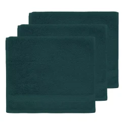 Sensei Maison Lot de 3 serviettes invité 550 g/m² Petrol 30x50 cm LUXURY