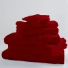 Tradilinge Lot de 2 Serviettes Invités Unies et Colorées (33x50 cm - Griotte)* Serviette De Bain