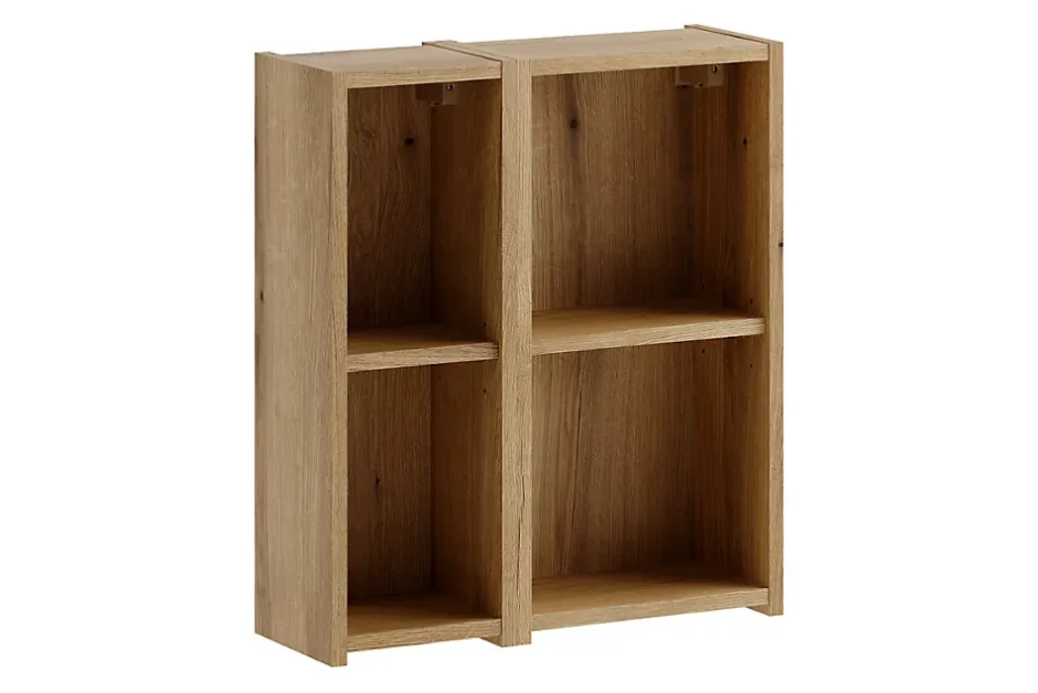 Furnidea Lot de 2 étagères cube suspendues 50 x 57 cm NOVA chêne Coast Evoke* Etagère Salle De Bains