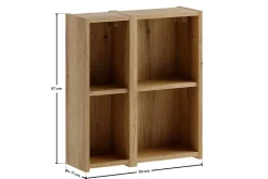 Furnidea Lot de 2 étagères cube suspendues 50 x 57 cm NOVA chêne Coast Evoke* Etagère Salle De Bains
