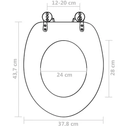 Helloshop26 Lot de deux sièges abattants WC mdf