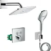 Hansgrohe Lot robinet douche encastré thermostatique + Douche de tête Raindance E 240 fixation murale* Colonne De Douche Encastrable