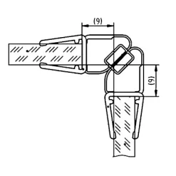 Schulte Lots de 2 joints d'étanchéité magnétiques à 90° pour portes et parois de douche, 210 cm, universels