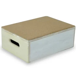 Aidapt Marchepied en bois 15 cm - avec revêtement liège pour salle de bain ou dans la maison - Anti dérapant