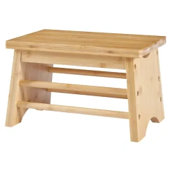 [En.Casa] Marchepied Ryslinge bambou 33 x 22 x 20 cm naturel en.casa* Tablier Et Habillage De Baignoire