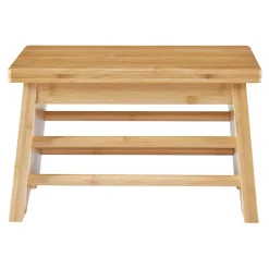 [En.Casa] Marchepied Ryslinge bambou 33 x 22 x 20 cm naturel en.casa* Tablier Et Habillage De Baignoire