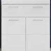 Chb Collection Meuble bas mélaminé blanc. L - H - P : 73 - 79 - 31 cm* Meuble De Salle De Bains Faible Profondeur|Armoire De Salle De Bains