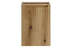 Furnidea Meuble bas de salle de bain 40 cm avec panier à linge et plan NOVA chêne Coast Evoke